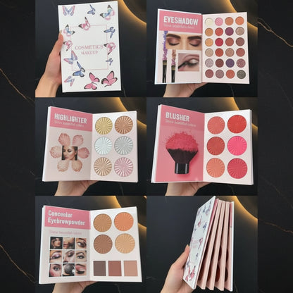 All In One Professional Makeup Palette Book | Complete 4 In 1 Beauty Kit