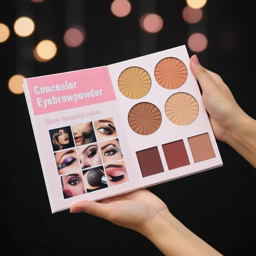 All In One Professional Makeup Palette Book | Complete 4 In 1 Beauty Kit