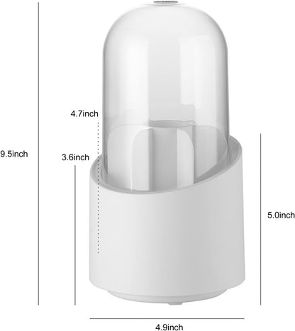360° Rotating Makeup Brush Storage Box | Desktop Cosmetic Organizer