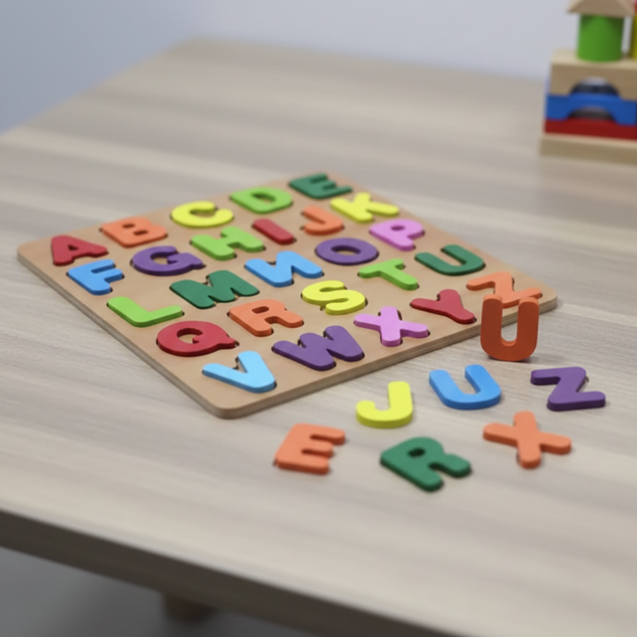 Wooden ABC Alphabet  Board | Colorful Learning Letters | Educational Toy