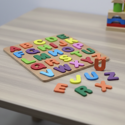 Wooden ABC Alphabet  Board | Colorful Learning Letters | Educational Toy
