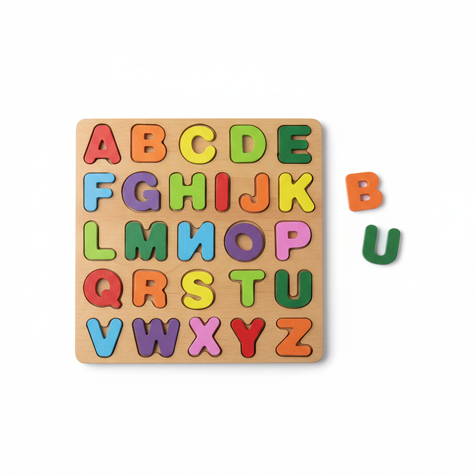 Wooden ABC Alphabet  Board | Colorful Learning Letters | Educational Toy