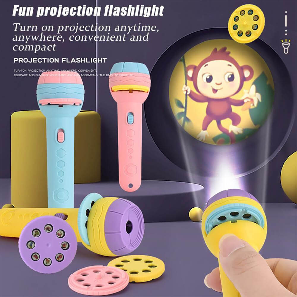 Children’s Projector Torch With 1 Reel | Dinosaur & Animal Patterns | Bedtime Night Light