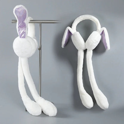 Cute Jumping Rabbit Earmuffs – Plush Earmuffs for Kids (Random Color)