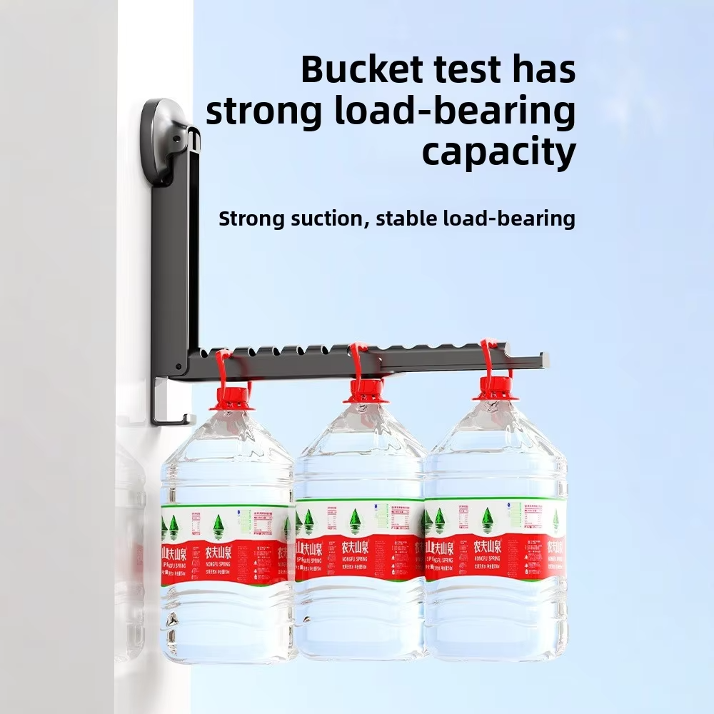 Folding Wall Mounted Clothes Drying Rack - Size 13.5Inch (Random Colour)