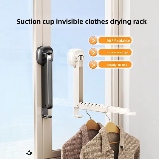Folding Wall Mounted Clothes Drying Rack - Size 13.5Inch (Random Colour)