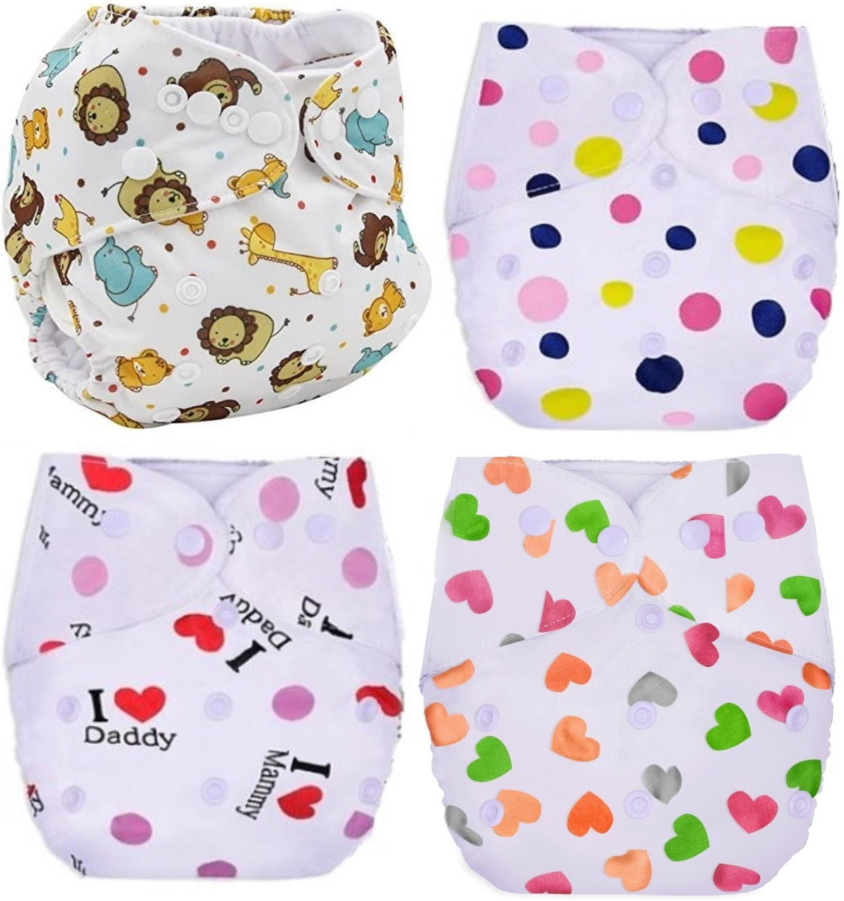 Kids Reusable Baby Diaper | Soft And Comfortable For Daily Use | Random Colour