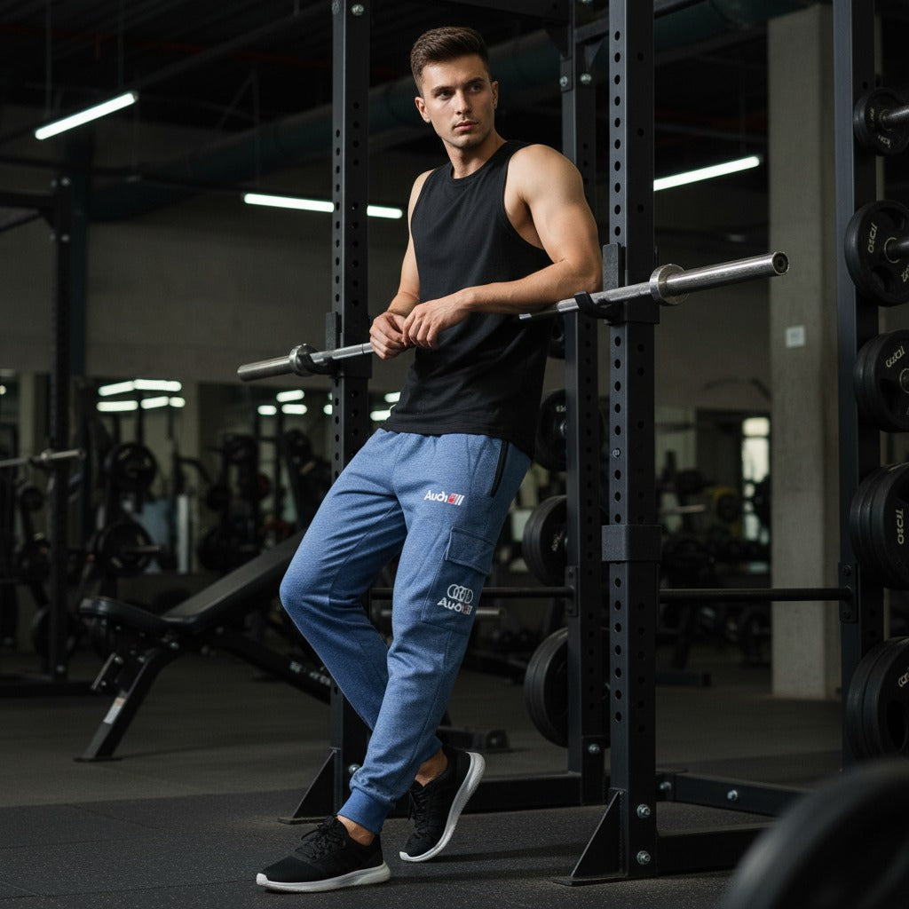 Audi Side Pocket Trouser For Men | Adjustable Waist 28 To 34 Inches | Length 39 Inches
