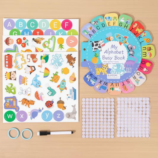 My Busy Book | Interactive Learning Kit for Kids| Magnetic Letters & Activity Pages