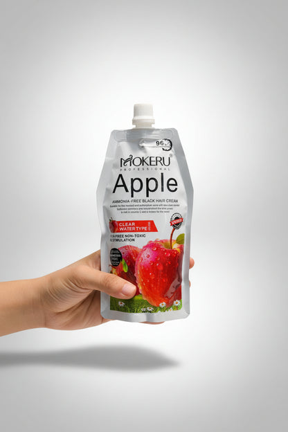 MOKERU Professional Apple Hair Dye | Natural Black Hair Color 500ml + 500ml