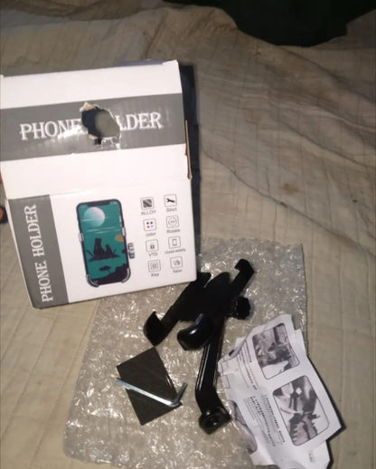 C2 Universal Aluminum Motorcycle Phone Holder – 360° Adjustable Handlebar Mount Stand