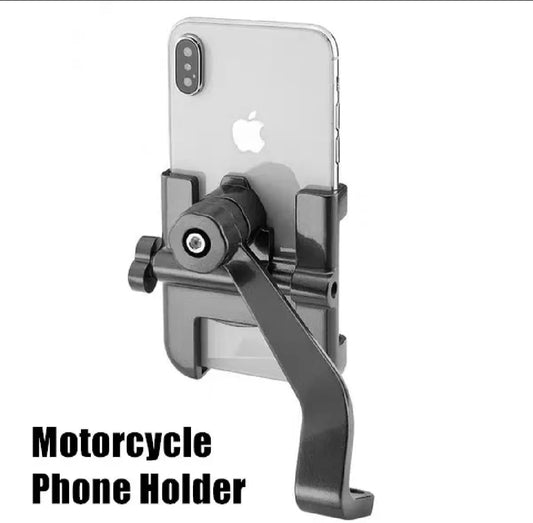 C2 Universal Aluminum Motorcycle Phone Holder – 360° Adjustable Handlebar Mount Stand