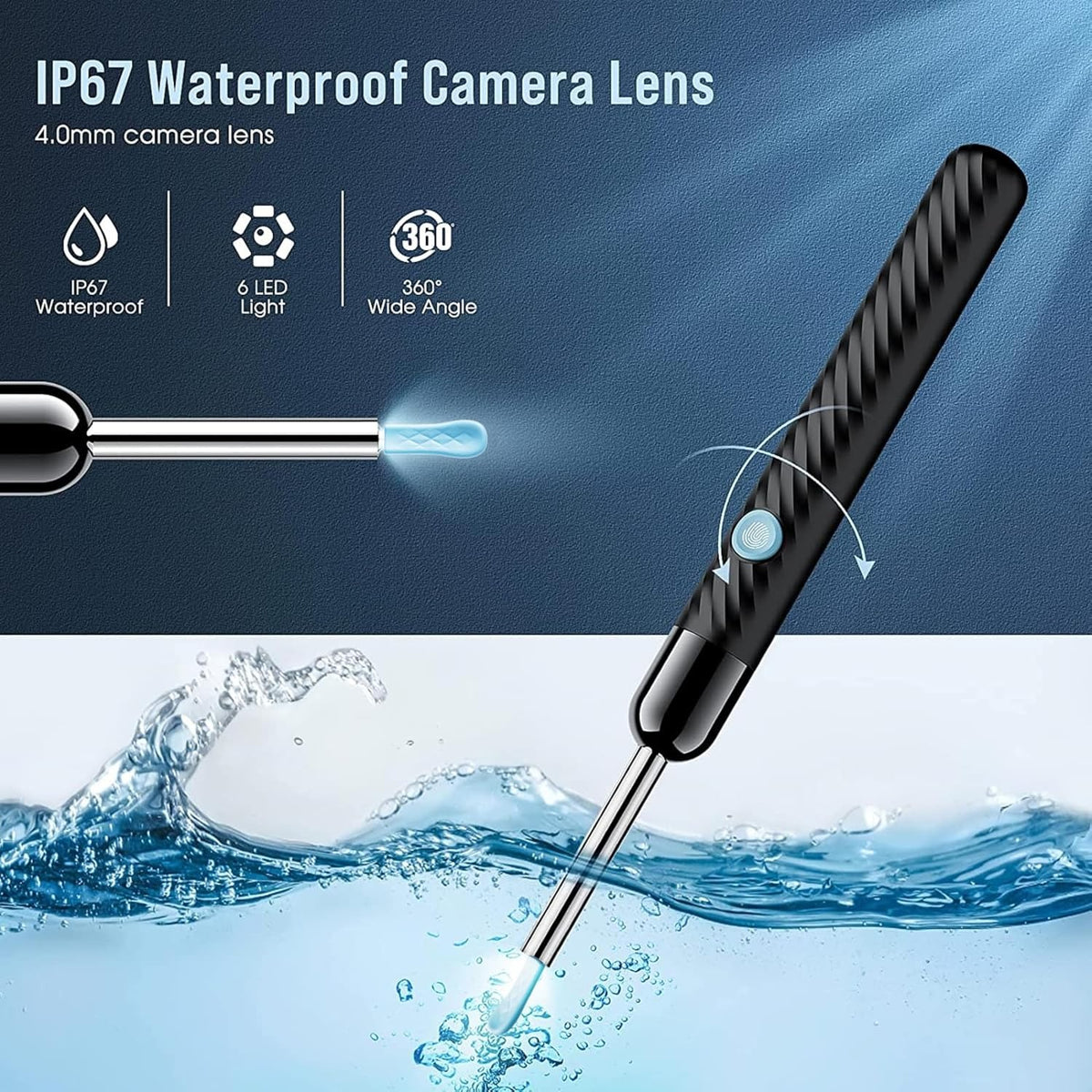 Rechargeable Smart Wireless Ear Camera Kit | Visual Ear Wax Removal Tool | Random Colour