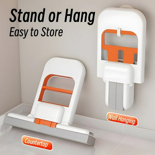 Mini Foldable Desktop Mop - Hands Free Squeeze Clean