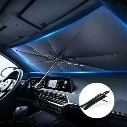 Premium Car Windshield Sun Shade Umbrella | Foldable UV Reflector & Heat Insulation Cover