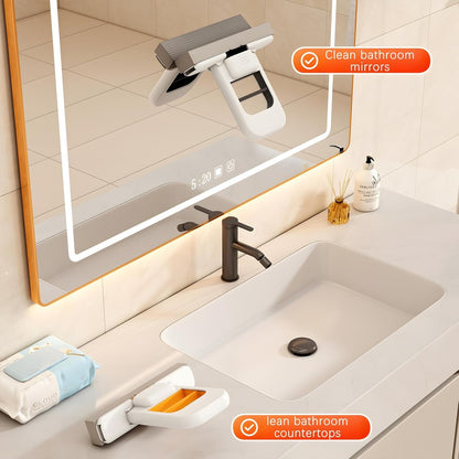 Mini Foldable Desktop Mop - Hands Free Squeeze Clean