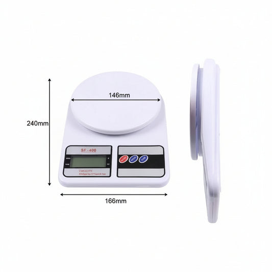 SF-400 Kitchen Weight Scale upto 10kg With Cell & Light | Weight Scale For Baking & Cooking