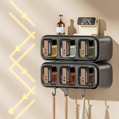 Wall Mounted Seasoning Box Containers | Kitchen Organizer