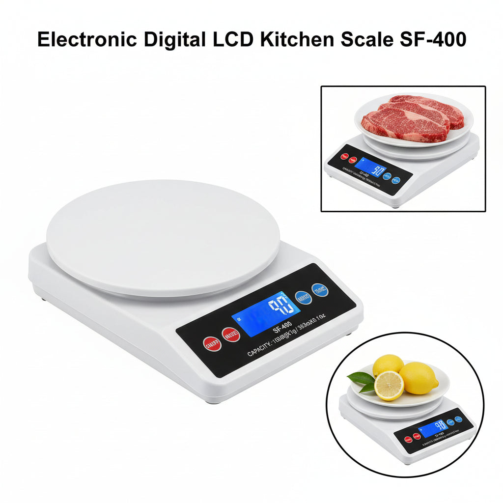 SF-400 Kitchen Weight Scale upto 10kg With Cell & Light | Weight Scale For Baking & Cooking