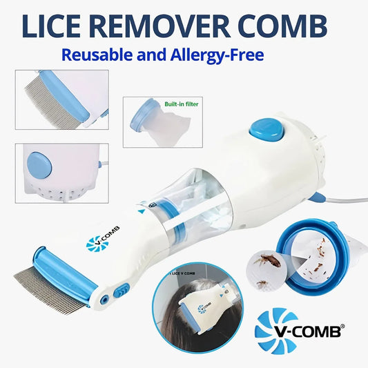 Electronic Head Lice Removal Comb | With 4 Filters | Effective And Easy To Use