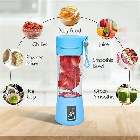 Portable 6 cuts Blender | USB Rechargeable Electric Blender | Mini Smoothie Maker | Random Color