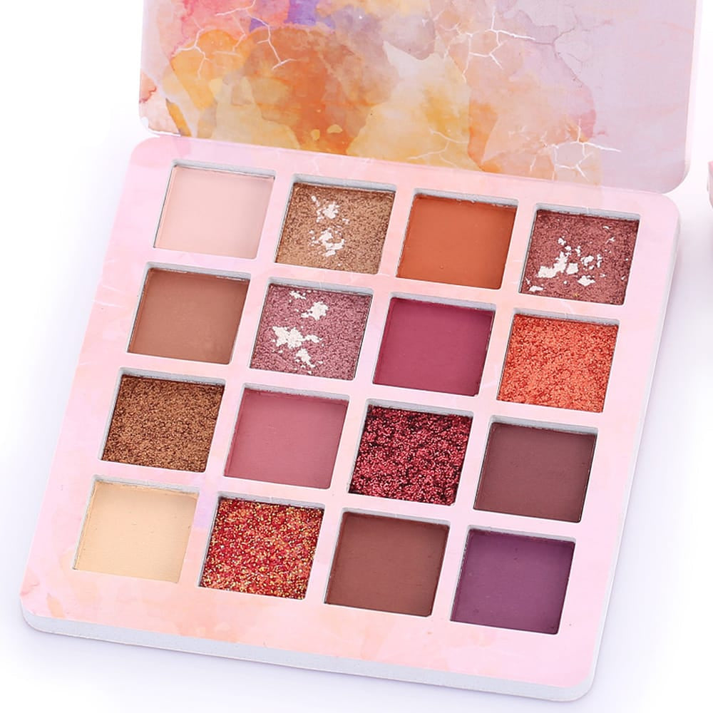 16 Color Eyeshadow Makeup Palette | Matte & Shimmer Eye Shadow - Random Color Palette