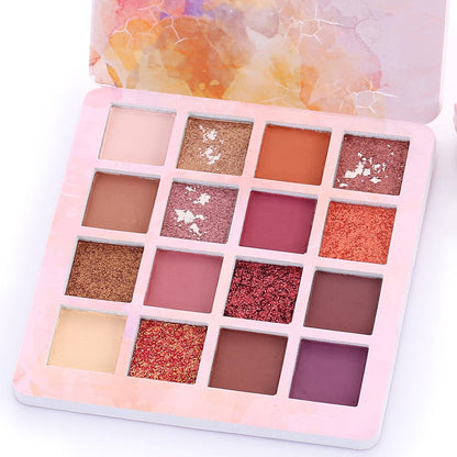 16 Color Eyeshadow Makeup Palette | Matte & Shimmer Eye Shadow - Random Color Palette