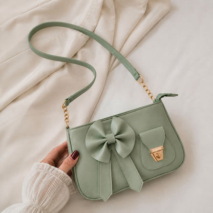 Bow Shoulder Bag – Fashion Mini Handbag with Decorative Bow Design
