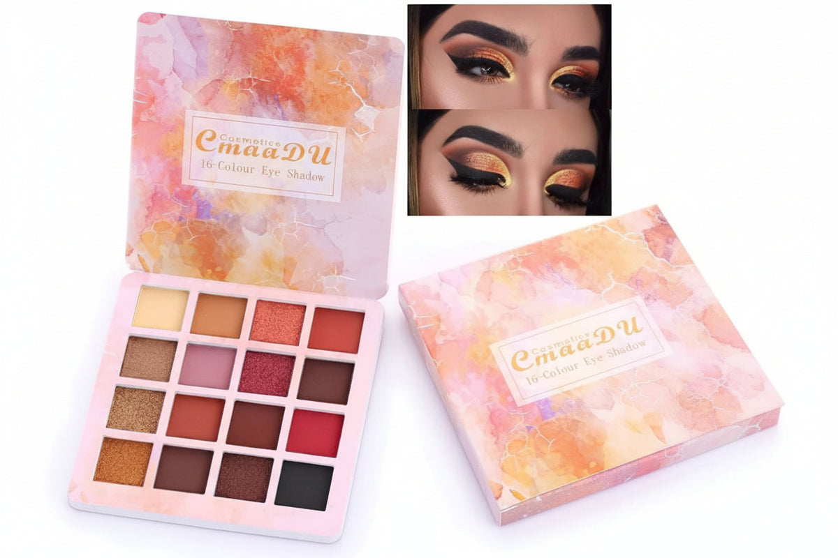 16 Color Eyeshadow Makeup Palette | Matte & Shimmer Eye Shadow - Random Color Palette