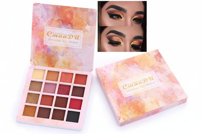 16 Color Eyeshadow Makeup Palette | Matte & Shimmer Eye Shadow - Random Color Palette