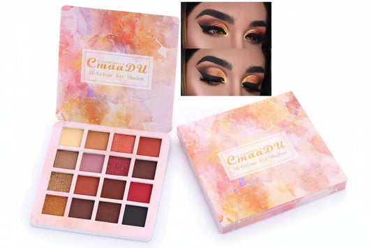 16 Color Eyeshadow Makeup Palette | Matte & Shimmer Eye Shadow - Random Color Palette