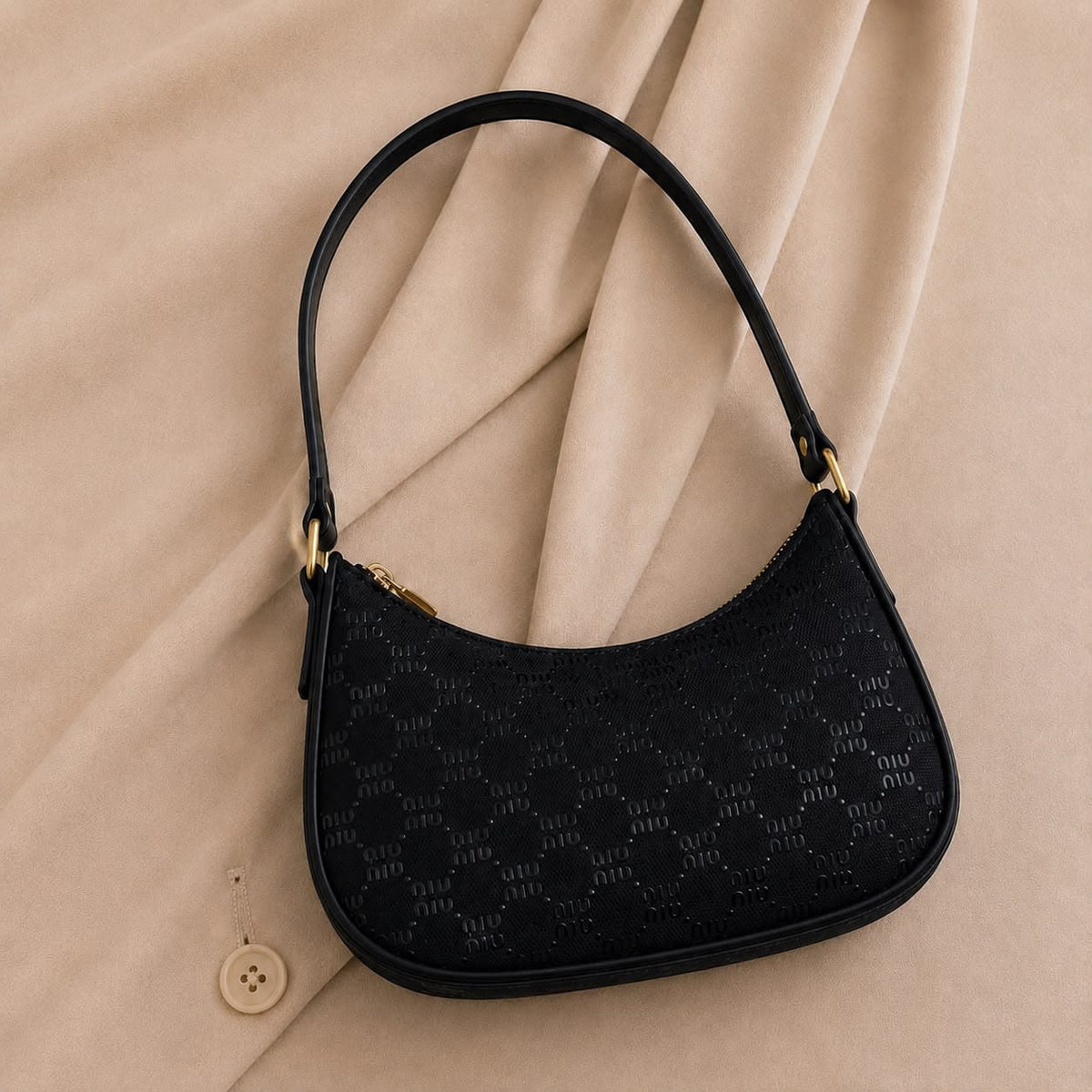 Curve Purse – Elegant Printed Shoulder Handbag for Women