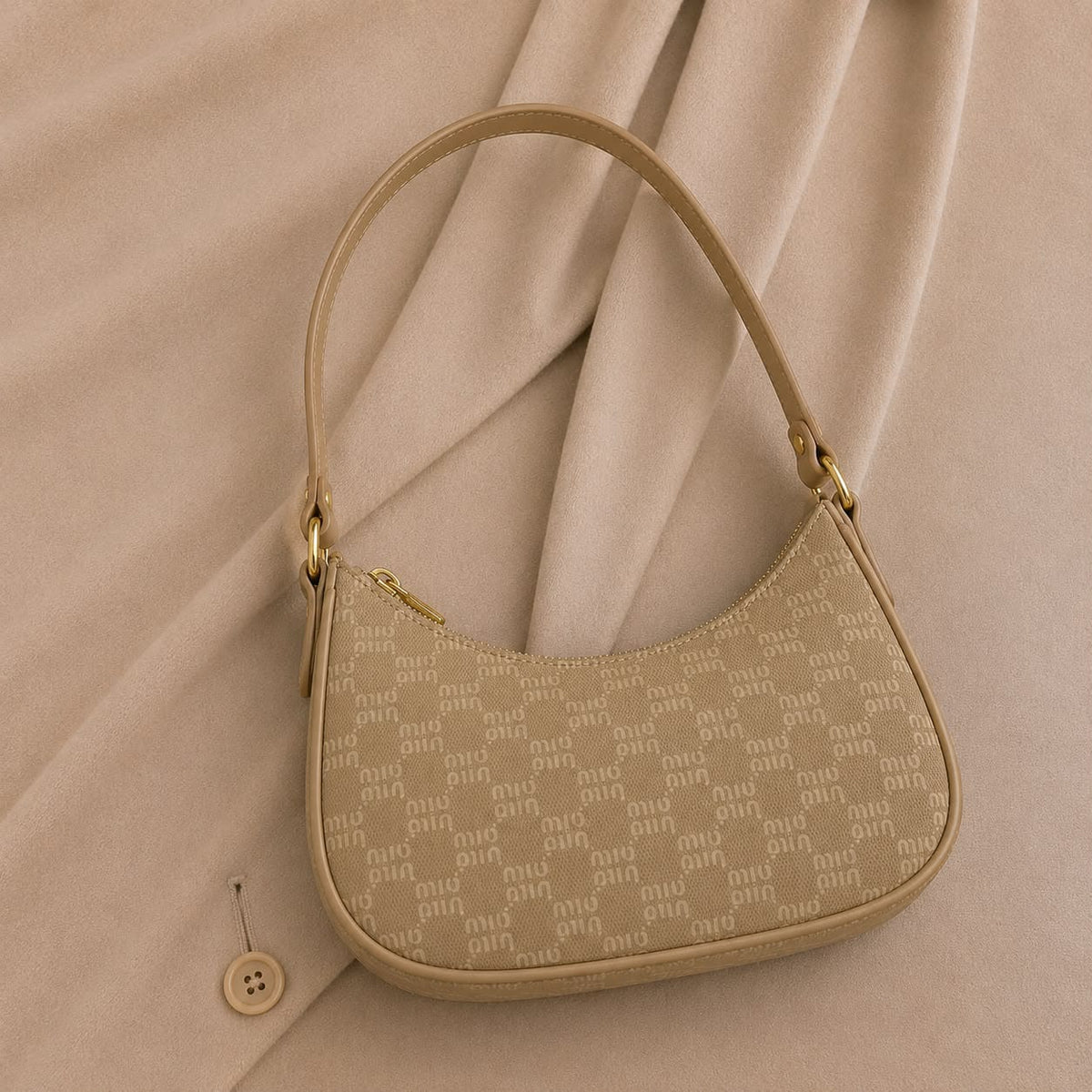 Curve Purse – Elegant Printed Shoulder Handbag for Women