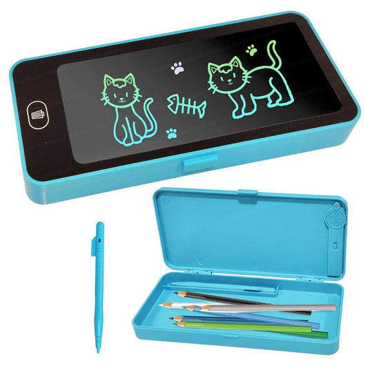 Pencil Box with LCD Writing Tablet |Stationery Box | Random Color