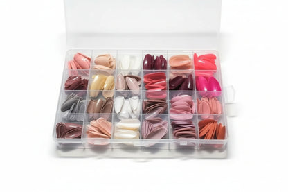576 Pcs Multicolor Stick-On Artificial Nails | Free Glue Included