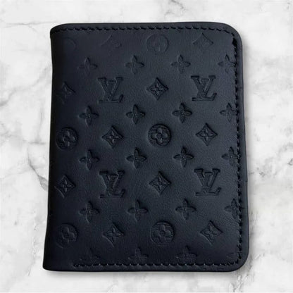 Men's Premium Leather Bi-Fold Wallet | Embossed Designer Pattern Card Holder