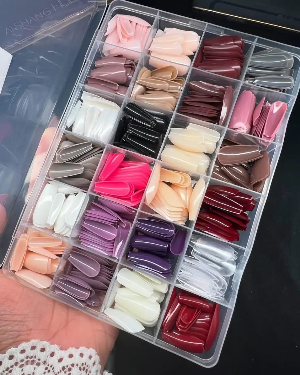 576 Pcs Multicolor Stick-On Artificial Nails | Free Glue Included