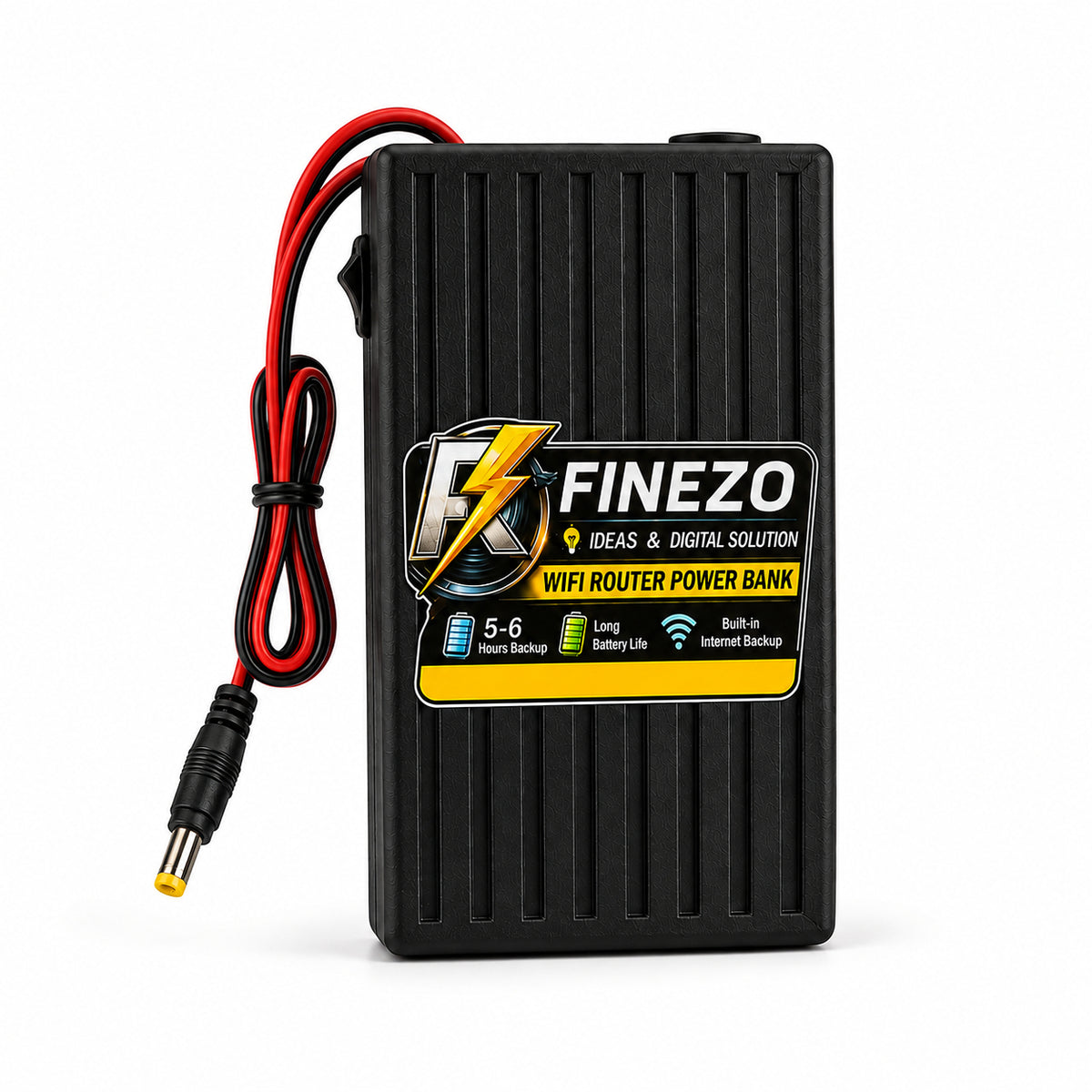 Finezo WiFi Router Power Bank 12000mAh – Mini UPS with 5-6 Hours Backup