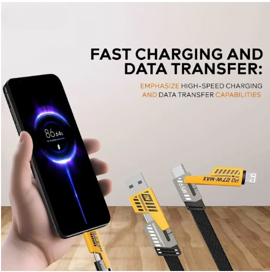 4 In 1 Fast Charging Cable | 1.5 Metre USB Type C PD Charger