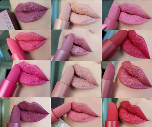 Pack Of 12 - Huda Beauty Lipsticks - Cosmetic Product | Lip Makeup (Random Color)