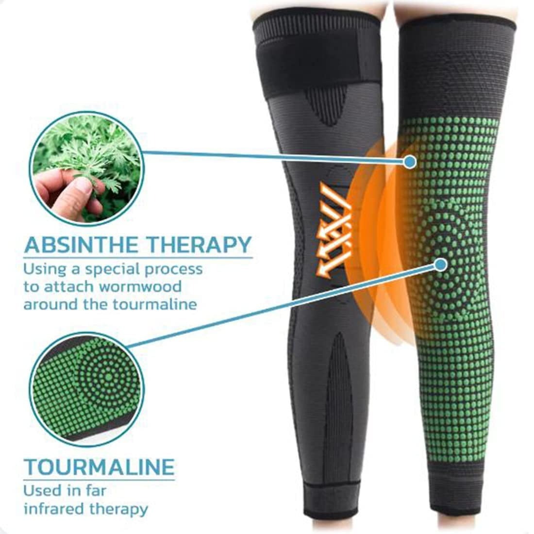 Adjustable Compression Knee Support Sleeves with Elastic Strap (1 Pair)