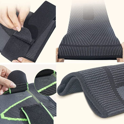 Adjustable Compression Knee Support Sleeves with Elastic Strap (1 Pair)