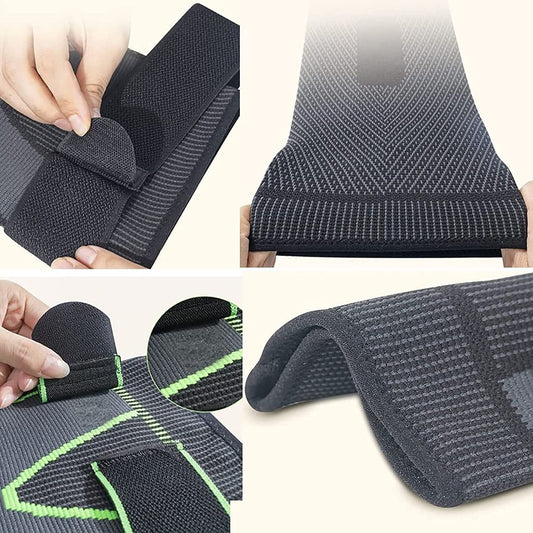 Adjustable Compression Knee Support Sleeves with Elastic Strap (1 Pair)