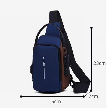 Anti-Theft Cross Body Bag With Password Lock (Random Color)