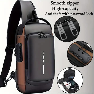 Anti-Theft Cross Body Bag With Password Lock (Random Color)