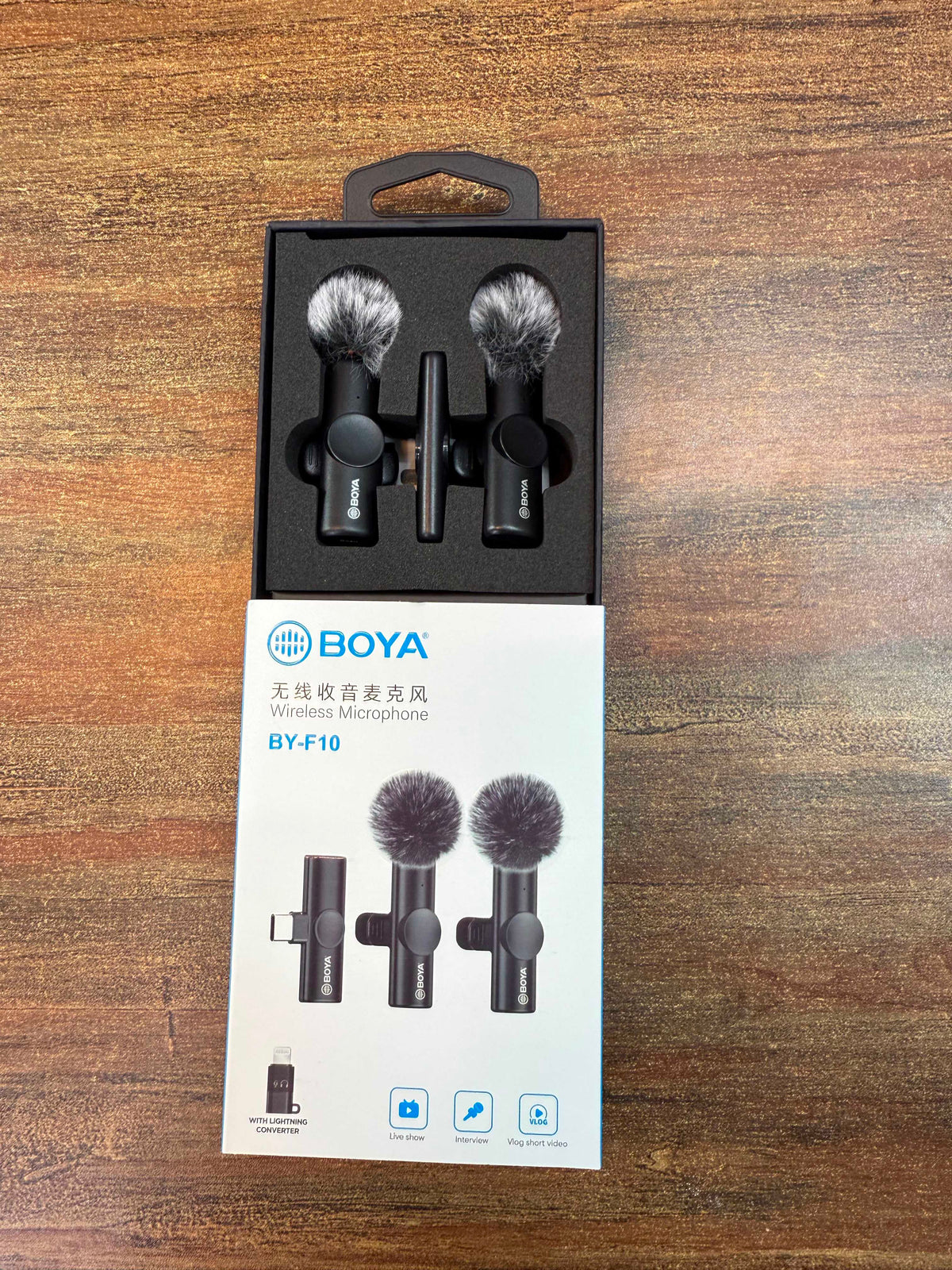 BOYA BY-F10 2.4GHz Wireless Lavalier Microphone for Android USB-C Devices – Noise Cancelling, Plug & Play, 50m Range, 9h Battery