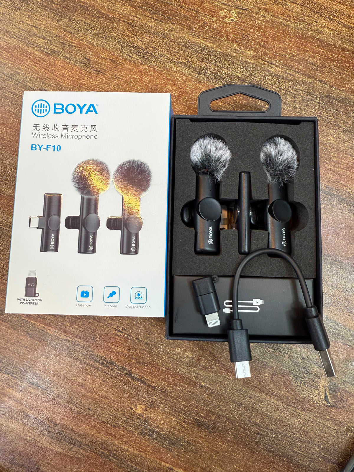 BOYA BY-F10 2.4GHz Wireless Lavalier Microphone for Android USB-C Devices – Noise Cancelling, Plug & Play, 50m Range, 9h Battery