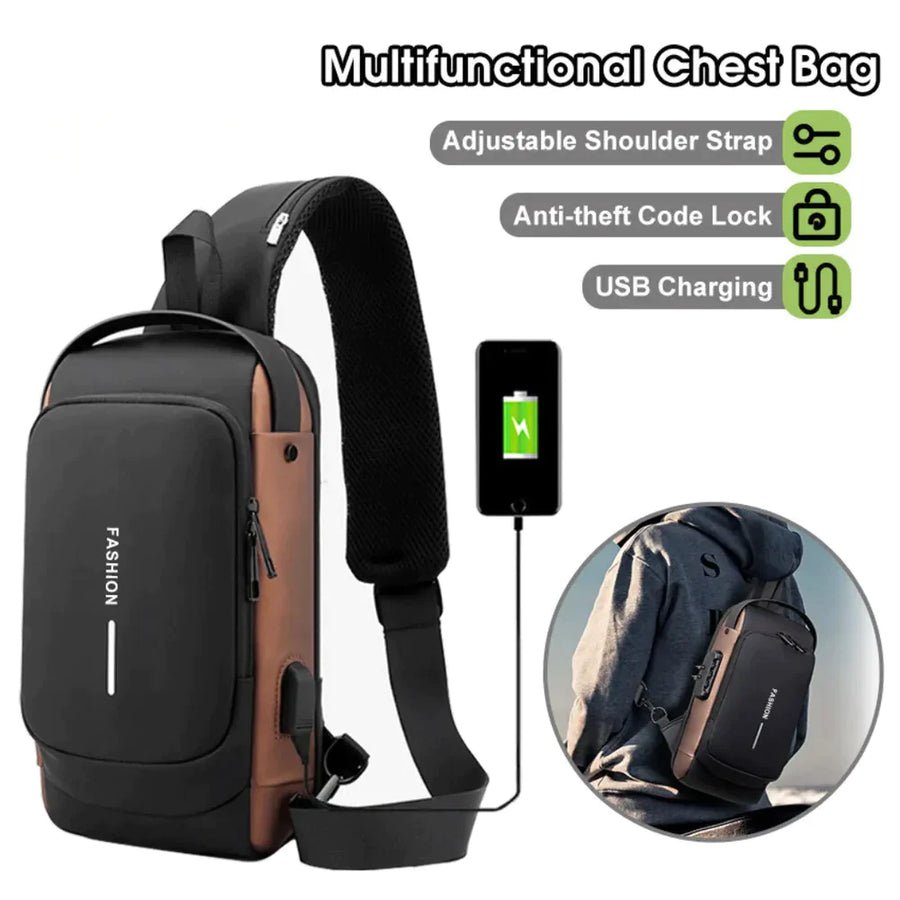 Anti-Theft Cross Body Bag With Password Lock (Random Color)