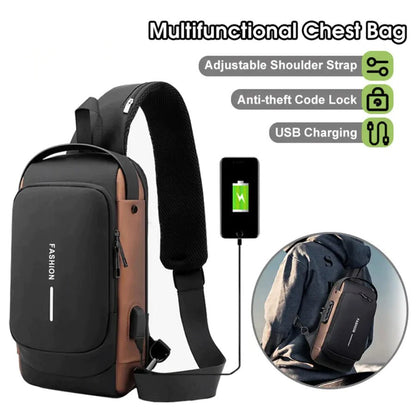 Anti-Theft Cross Body Bag With Password Lock (Random Color)
