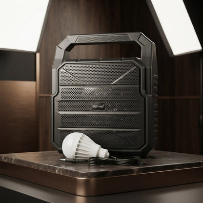 KBroad Portable Solar Power Station with LED Light & Charging Kit
